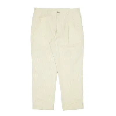 TOMMY HILFIGER Striped Chino Trousers Beige Regular Straight Mens W38 L30