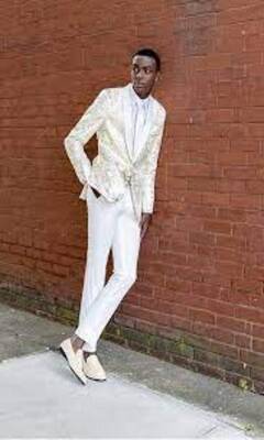 Ivory and Gold Tuxedo