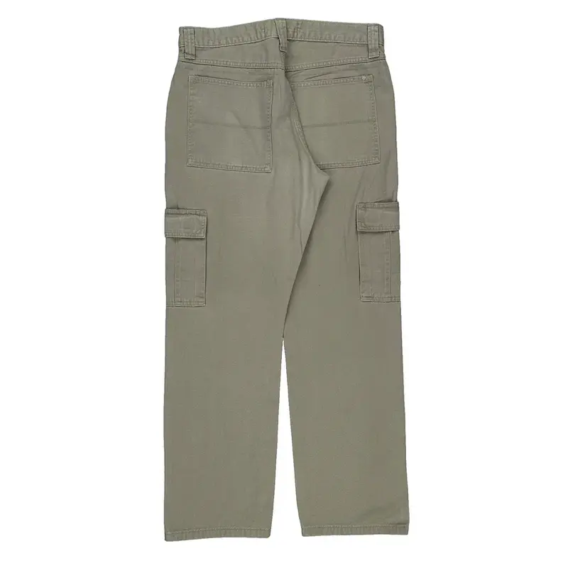 Cargo Pockets Wrangler Cargo Trousers - 33? Waist Beige Cotton