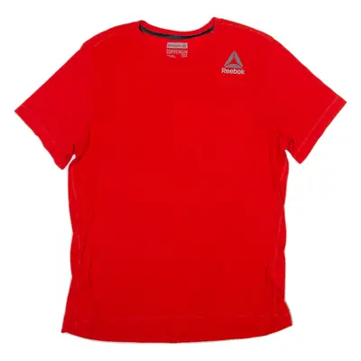 REEBOK Mens T-Shirt Red L