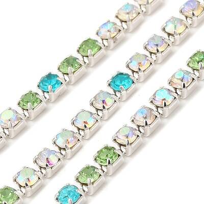 Rhinestone and Iron Cup Chain