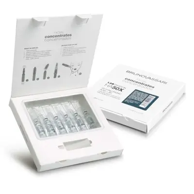 Set, Bruno Vassari, HA50X, Hyaluronic Acid, Hydro-Nourishing, Serum Treatment Vials, For Face, For Women, 6 pieces, 2 ml