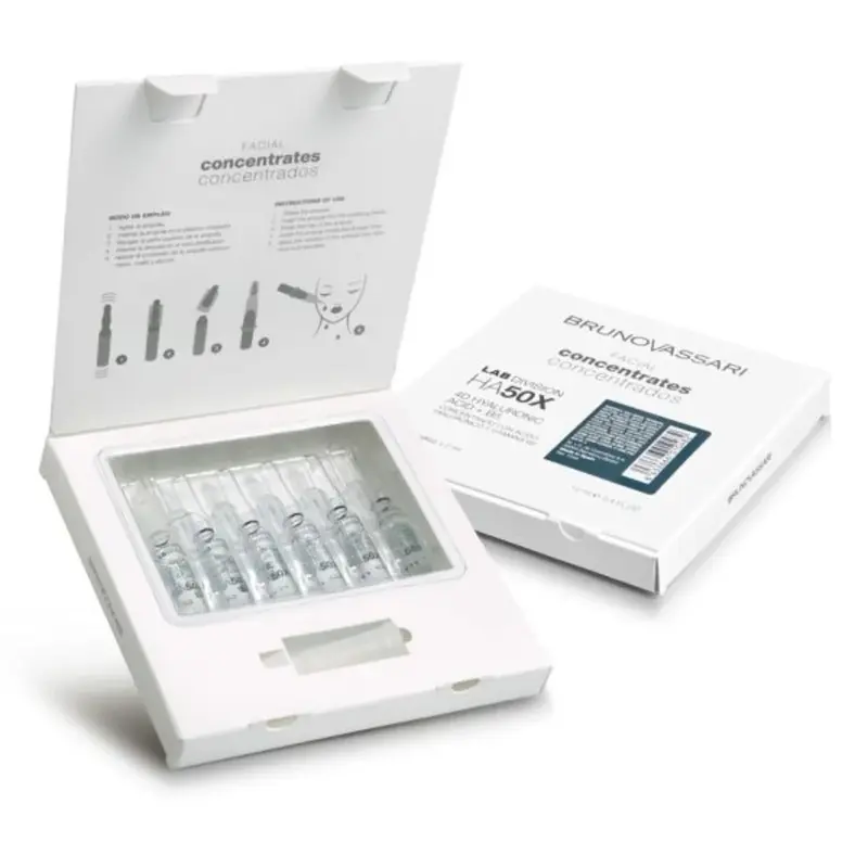 Bruno Vassari HA50X Hyaluronic Acid Hydra-Nourishing Set 6 Vials 2 ml Women's Face Treatment
