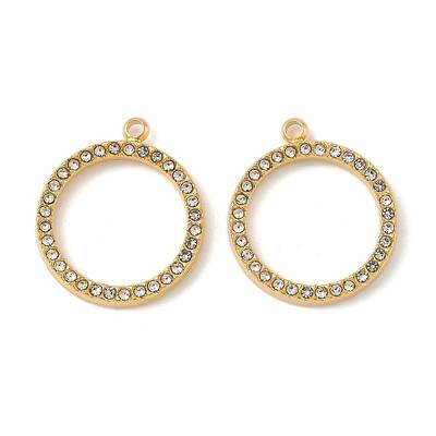 304 Stainless Steel Rhinestone Pendants