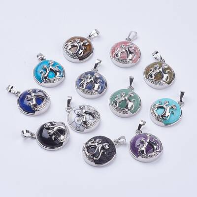 Natural & Synthetic Mixed Stone Pendants