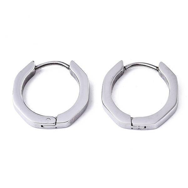Non-Tarnish 304 Stainless Steel Huggie Hoop Earrings