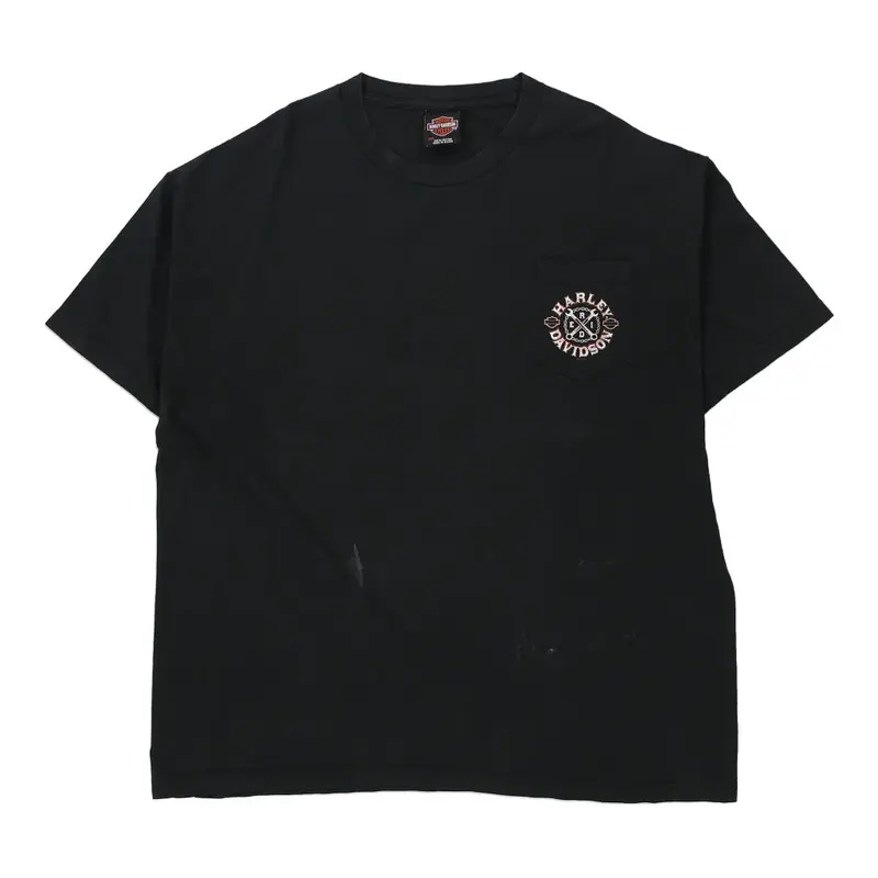 Grand Rapids Michigan Harley Davidson Graphic T-Shirt - 2XL Black Cotton