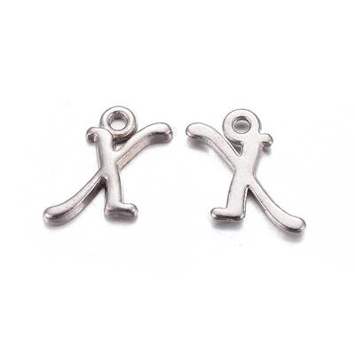 Platinum Plated Alloy Letter Pendants