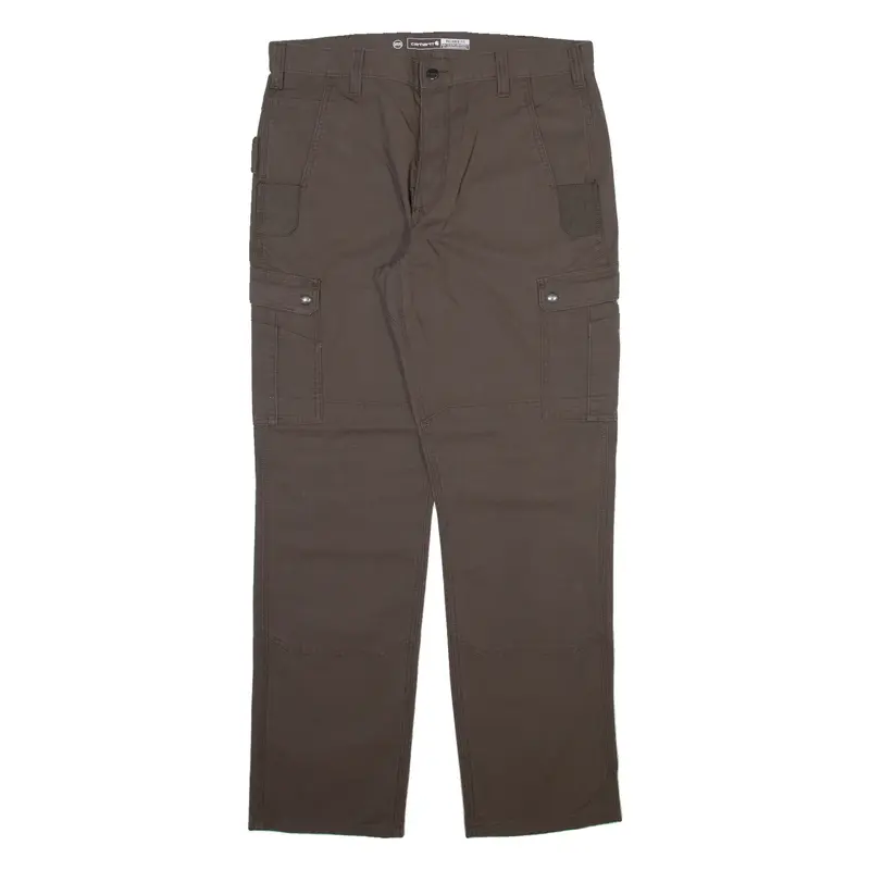 CARHARTT Carpenter Workwear Mens Trousers Brown Relaxed Straight W36 L34