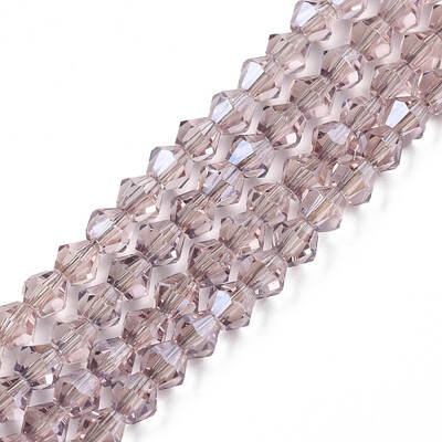 Electroplate Transparent Glass Beads Strands
