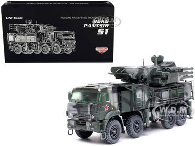 Pantsir S1 96K6 Self-Propelled Air Defense Weapon System Tri-Color Camouflage Russia's Armed Forces Armor Premium Series ...