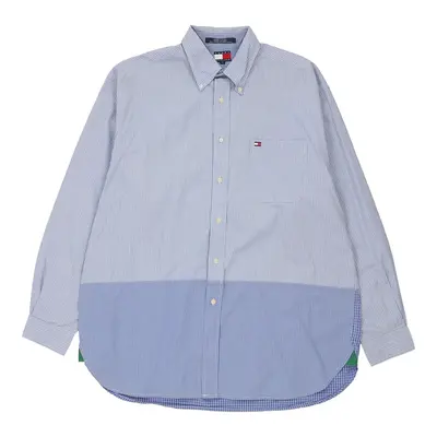 Tommy Hilfiger Striped Shirt - Large Blue Cotton