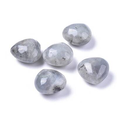 Natural Labradorite Heart Love Palm Worry Stone