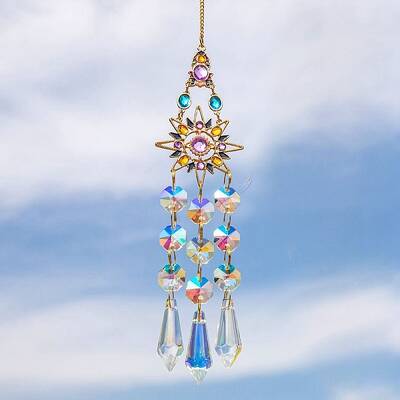 Glass Cone Octagon Window Hanging Suncatchers