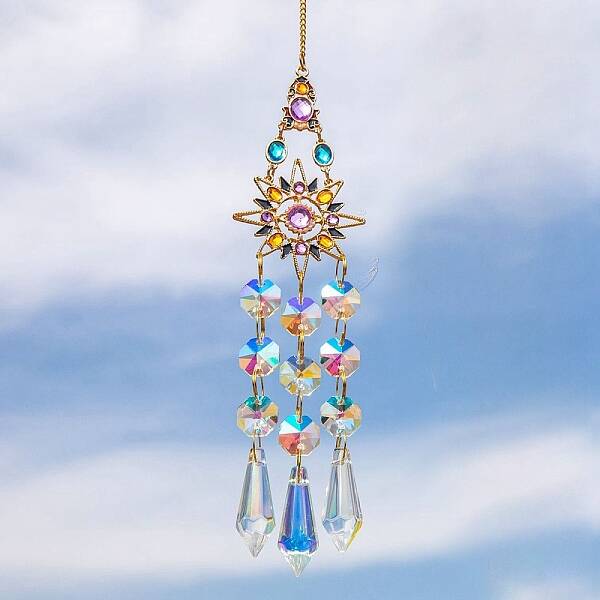 Glass Cone Octagon Window Hanging Suncatchers