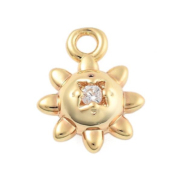 Brass Micro Pave Cubic Zirconia Pendants