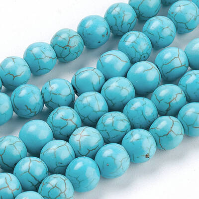 Synthetic Turquoise Beads Strands