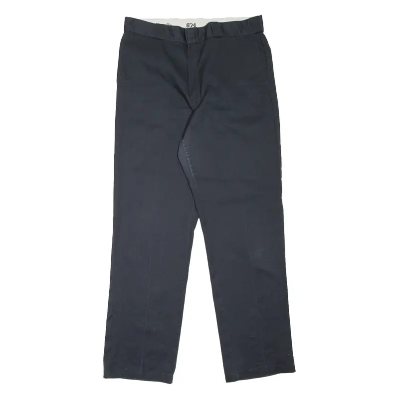 DICKIES 874 Workwear Mens Trousers Black Regular Straight W36 L34