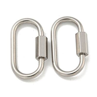 Non-Tarnish 304 Stainless Steel Screw Carabiner Lock Charms