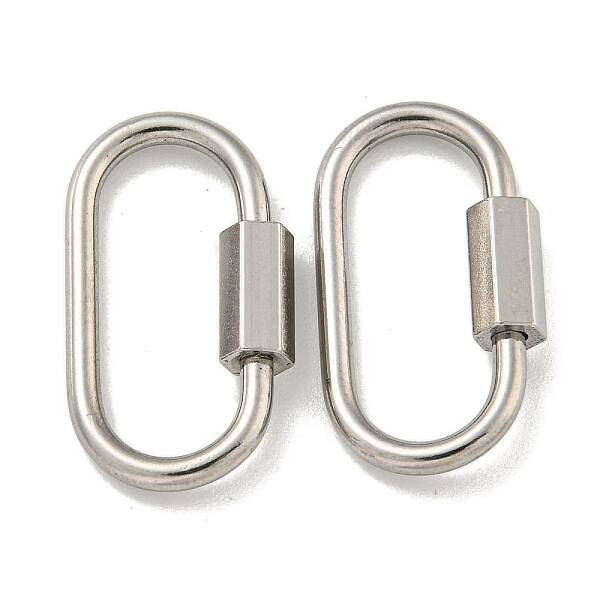 Non-Tarnish 304 Stainless Steel Screw Carabiner Lock Charms