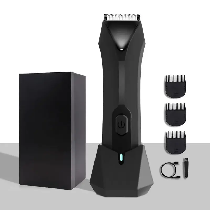 Electric Groin Hair Trimmer, Replaceable Skin Safe Ceramic Blade Heads, Waterproof Wet Dry Clippers, Rechargeable and Wireles...