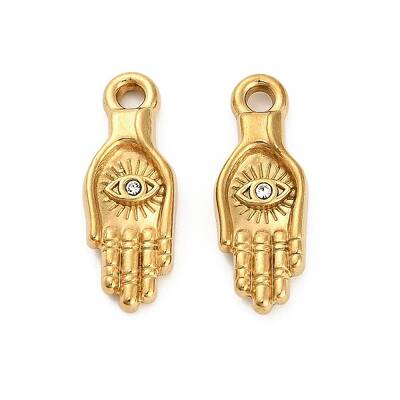 304 Stainless Steel Crystal Rhinestone Pendant
