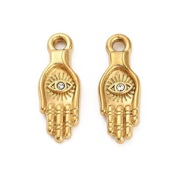 304 Stainless Steel Crystal Rhinestone Pendant
