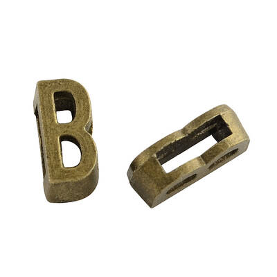 Tibetan Style Alloy Letter Slide Charms