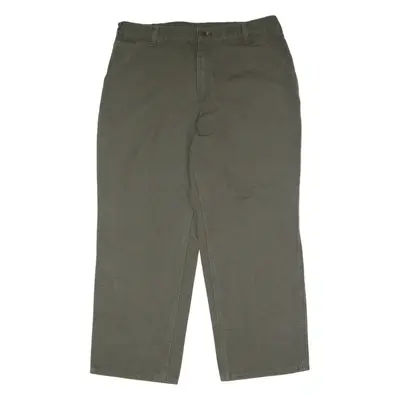 CARHARTT Dungaree Fit Carpenter Mens Canvas Trousers Grey Straight W40 L30