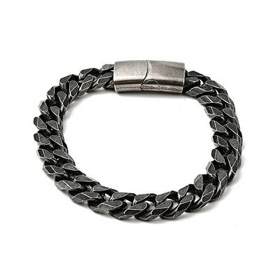 304 Stainless Steel Curb Chain Bracelet with Magnetic Clasp for Men Women