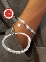 S925 Sterling Silver Wide Chain Bracelet, Elegant Trendy Chain Bracelet for Men and Women, Premium Bracelet Perfect for Gift ...