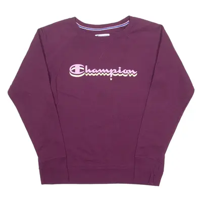 CHAMPION Womens Sweatshirt Maroon L