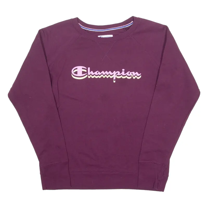 CHAMPION Womens Sweatshirt Maroon L