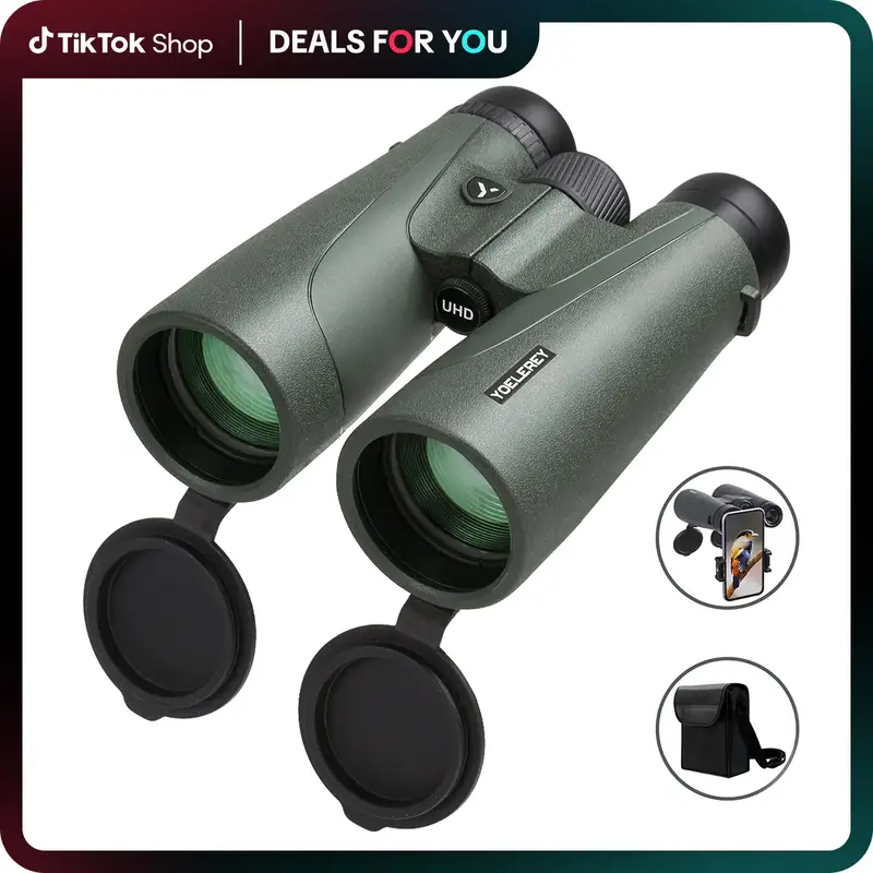 15x52 UHD Binoculars High Magnification, Bird Watching & Distant Details for Outdoor/Hunting Nature Lovers Telescopic Hiking ...
