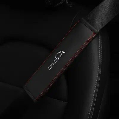 Letter Pattern Car Seat Belt Shoulder Pad, Car Seat Belt Cover, Shoulder Protective Pad For Seat Belt, Car Interior Accessori...