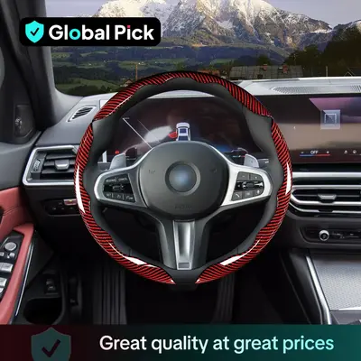 Car Steering Wheel Cover, Non-slip Steering Wheel Protector, Universal Car Steering Wheel Cover for 15 Inch, Decor Gadgets, ...