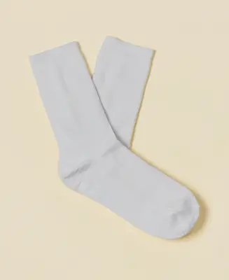 Women's Thin-Ribbed Cotton Socks Breeze - White