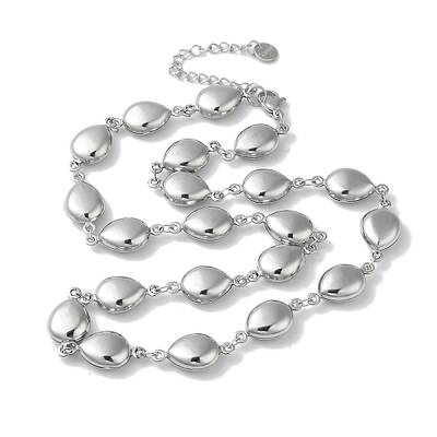 Non-Tarnish 304 Stainless Steel Teardrop Link Necklaces