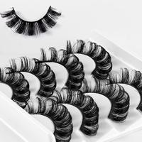 Cosmetic Supplies, Eyelash Extensions Kit, 4 Pairs Russian Style 3D Lashes Strips for Eyelashes Extensions, Dramatic Fluffy...