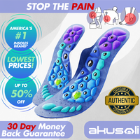 Plantar Fasciitis Akusoli | Shock Absorbing Insoles for All Day | Comfort Arch Support | CUT TO SIZE | Version 3 | Premium Ma...
