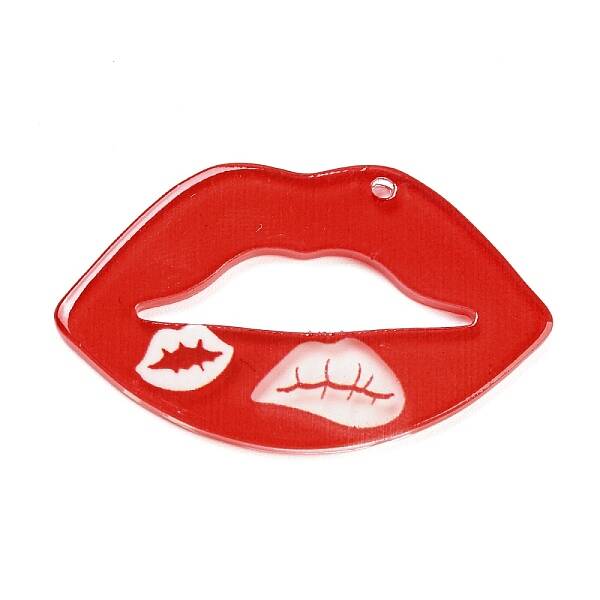 Valentine's Day Theme Opaque Acrylic Pendants
