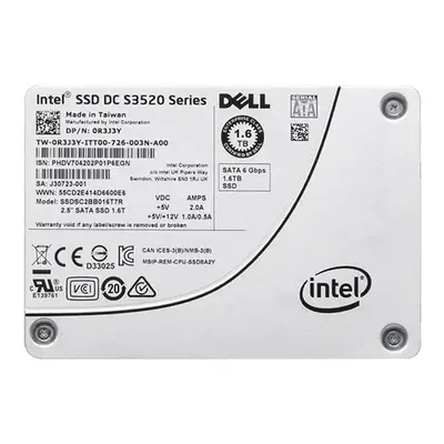 0R3J3Y Dell 1.6TB Multi-Level Cell SATA 6Gb/s Read Intensive 2.5-Inch Solid State Drive for PowerEdge Servers
