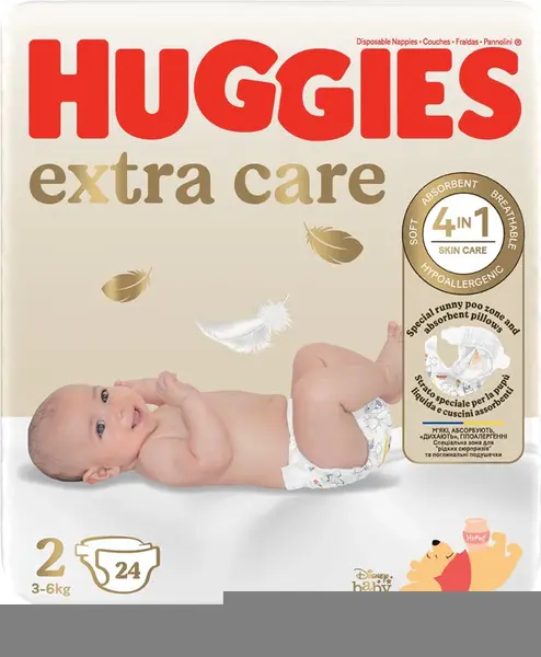 Huggies Extra Care Size 2 Disposable Diaper 3-6 Kg 24 Pieces expiration 12/27 Promotion
