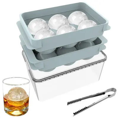 Multi-grids Ice Cube Tray, Large Capacity Reusable Ice Trays for Freezer, Ice Ball Maker Mold, Kitchen Accessories