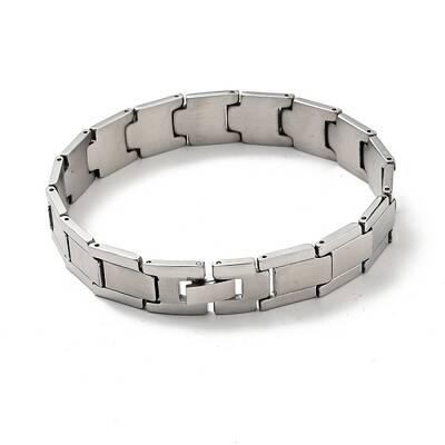 Non-Tarnish 201 Stainless Steel Rectangle Watch Band Bracelet