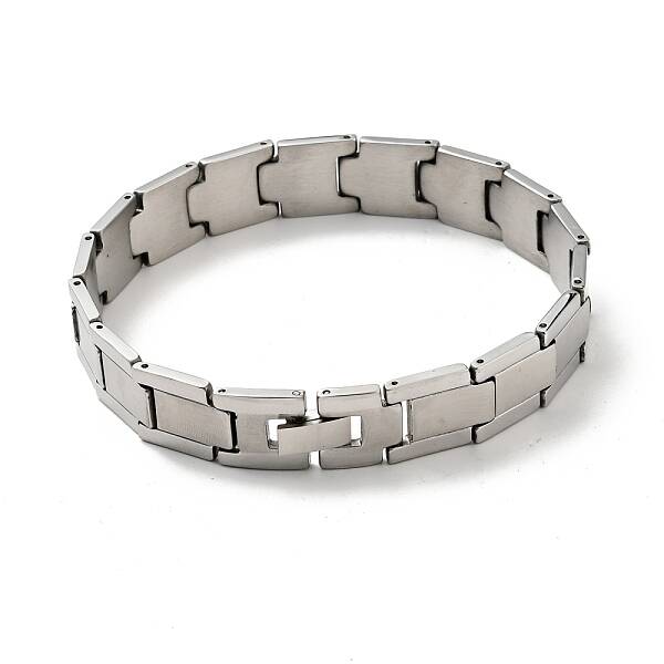 Non-Tarnish 201 Stainless Steel Rectangle Watch Band Bracelet