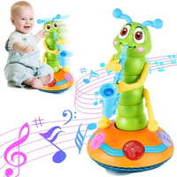 Crawling Caterpillar Dancing Toy with Lights and Music, Interactive Electric Sensory Baby Toys, Birthday Gift for Boys and Gi...