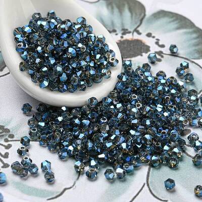 Full Rainbow Plated Transparent Electroplate Glass Beads