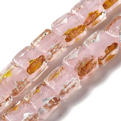 Handmade Gold Foil and Silver Foil Lampwork Beads