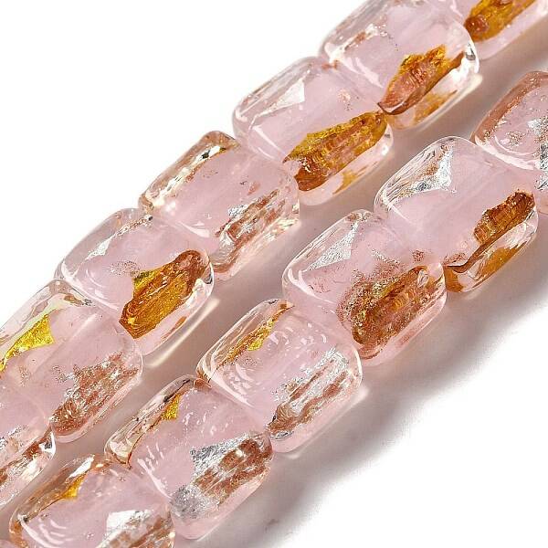 Handmade Gold Foil and Silver Foil Lampwork Beads